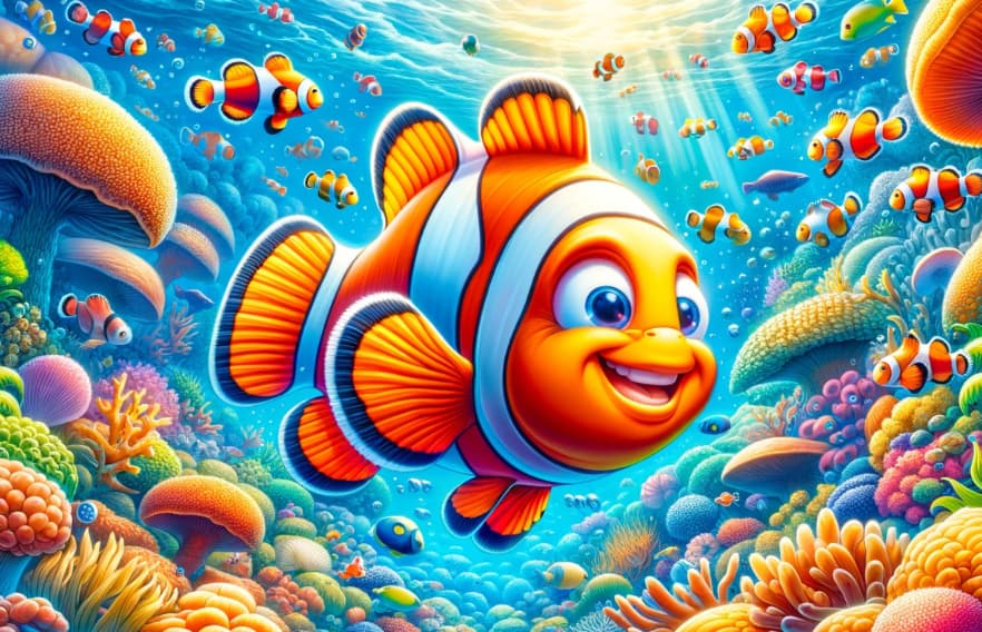 Clownfish Cartoon: Underwater Laughs and Adventures