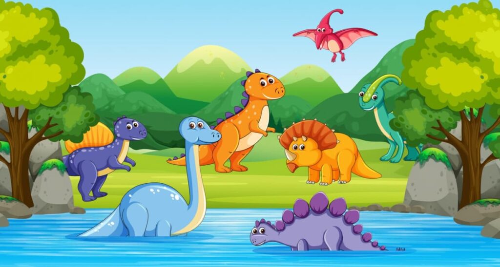 Cartoon Dinosaurs: A Prehistoric Journey