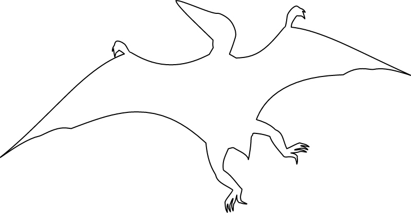 Cartoon pterodactyl sketch